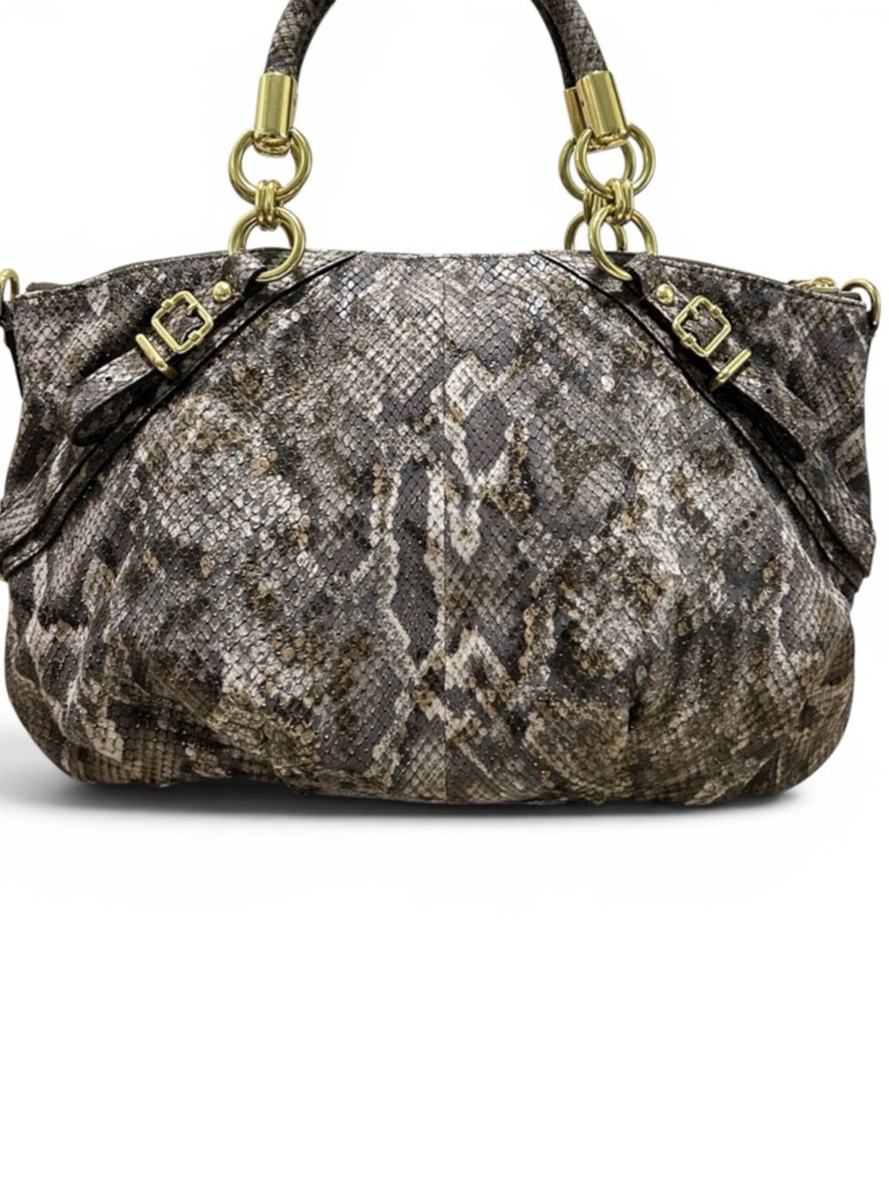 COACH Madison Sophia Python Embossed Leather Satchel/Shoulder Bag - Picture 4 of 17